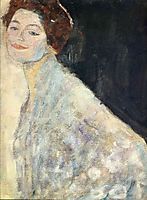 Portrait of a Lady in White (unfinished), 1918, klimt
