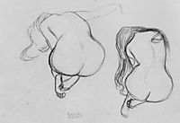 Two Studies of Sitting Nudes, 1902, klimt