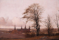Autumn Landscape, Frederiksborg Castle in the Middle Distance, 1838, kobke