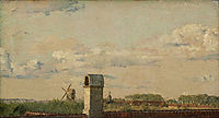 View from a Window in Toldbodvej Looking Towards the Citadel in Copenhagen, 1833, kobke