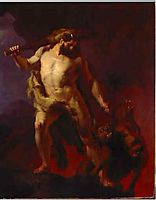 Herakles toob Kerberose põrguväravast, 1855, koler