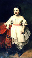 The portrait of Nikolai Petrovitsch Semjonovs’ daughter, 1865, koler