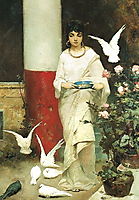 Girl with Pigeons, kotarbinski