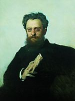 Adrian Viktorovich Prahova portrait, art historian and art critic , 1879, kramskoy