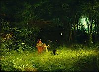 Children in the forest, 1887, kramskoy