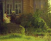On the Balkony Siverskaya, 1883, kramskoy