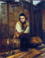 Outraged Jewish boy , 1874, kramskoy