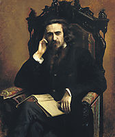 Portarait of philosopher Vladimir Solovyov, 1885, kramskoy