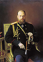 Portrait of Alexander III, 1886, kramskoy