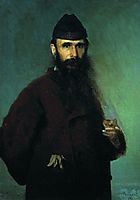 Portrait of the artist Alexander Dmitrievich Litovchenko , 1878, kramskoy