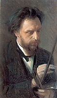 Portrait of the Artist G.G. Myasoedov , 1872, kramskoy