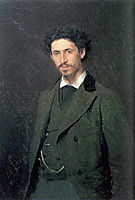 Portrait of the Artist Ilya Repin , kramskoy