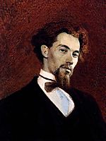 Portrait of the Artist Konstantin Savitsky , 1871, kramskoy