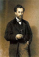 Portrait of the Artist Mikhail Konstantinovich Klodt, 1871, kramskoy
