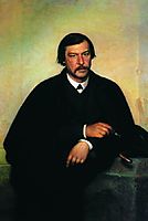 Portrait artist and photographer of Mikhail Borisovich Tulinova , 1868, kramskoy