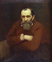 Portrait of the Artist Vasily Perov, 1881, kramskoy
