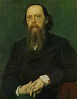 Portrait of the Author Mikhail Saltykov Shchedrin, 1879, kramskoy