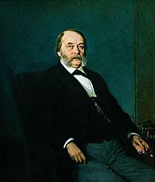 Portrait of Ivan Aleksandrovich Goncharov , 1874, kramskoy
