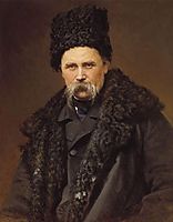 Portrait of a poet and artist Taras Shevchenko , 1871, kramskoy