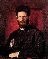 Portrait of sculptor Mark Matveevitch Antokolsky , 1876, kramskoy