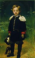 Portrait of Sergei Kramskoy, son of the artist , 1883, kramskoy