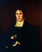 Portrait of Sofia Nikolaevna Kramskoy, the artist-s wife , 1879, kramskoy