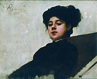Portrait of unknown woman, 1883, kramskoy