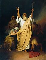 Prayer of Moses after the Israelites go through the Red Sea , 1861, kramskoy