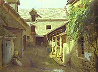 Village-Yard-in-France, 1876, kramskoy