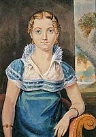 Young Girl With A Blue Dress, krimmel
