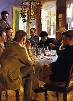 Artists- Luncheon in Skagen, 1883, kroyer