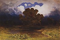 Forest Lake. Cloud, 1890, kuindzhi