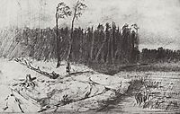 Forest near the water, 1872, kuindzhi
