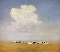 Noon. Herd in the steppe, c.1895, kuindzhi