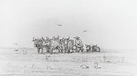 Ploughing on oxen, kuindzhi