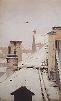 Roofs. Winter, 1876, kuindzhi
