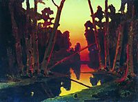 Sunset in the forest, kuindzhi