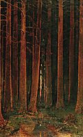 Sunset in the forest, 1878, kuindzhi