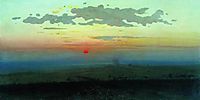 Sunset in the steppes, 1900, kuindzhi