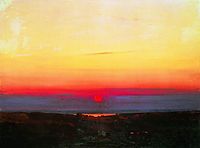 Sunset in the steppes by the sea, c.1908, kuindzhi
