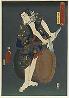The Actor Kawarazaki Gonjuro I as Osarabakuzo Denji, 1859, kunisada