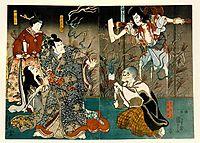 The Ghosts of Togo and His Wife, kuniyoshi