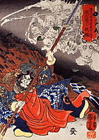 Konseimao hanzui beset by demons, kuniyoshi