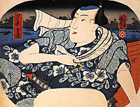 Man on a boat, kuniyoshi