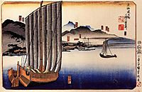 Sailing boat, kuniyoshi