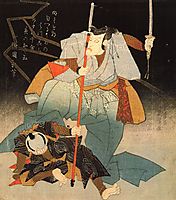 Samurai and the conquered, kuniyoshi