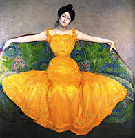 Lady in Yellow Dress, 1899, kurzweil
