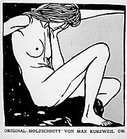 Seated nude facing right and meditating, c.1902, kurzweil