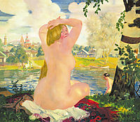 Bathing, 1921, kustodiev