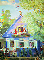 Blue House, 1920, kustodiev